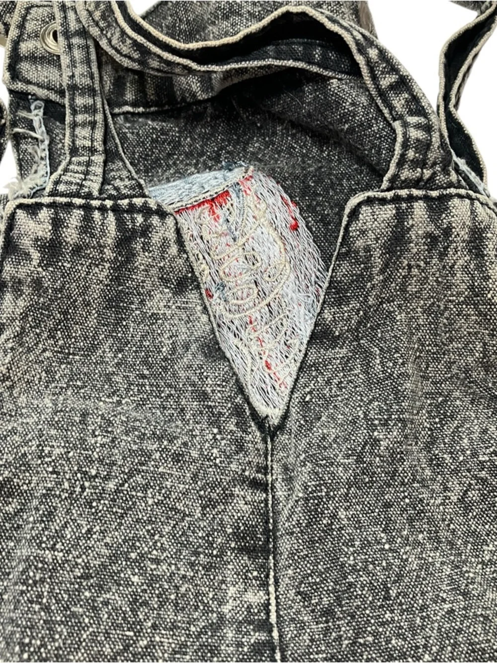 Vintage 80s Coca-Cola Toddler Overalls Acid Wash Plaid 2T - Picture 11 of 13